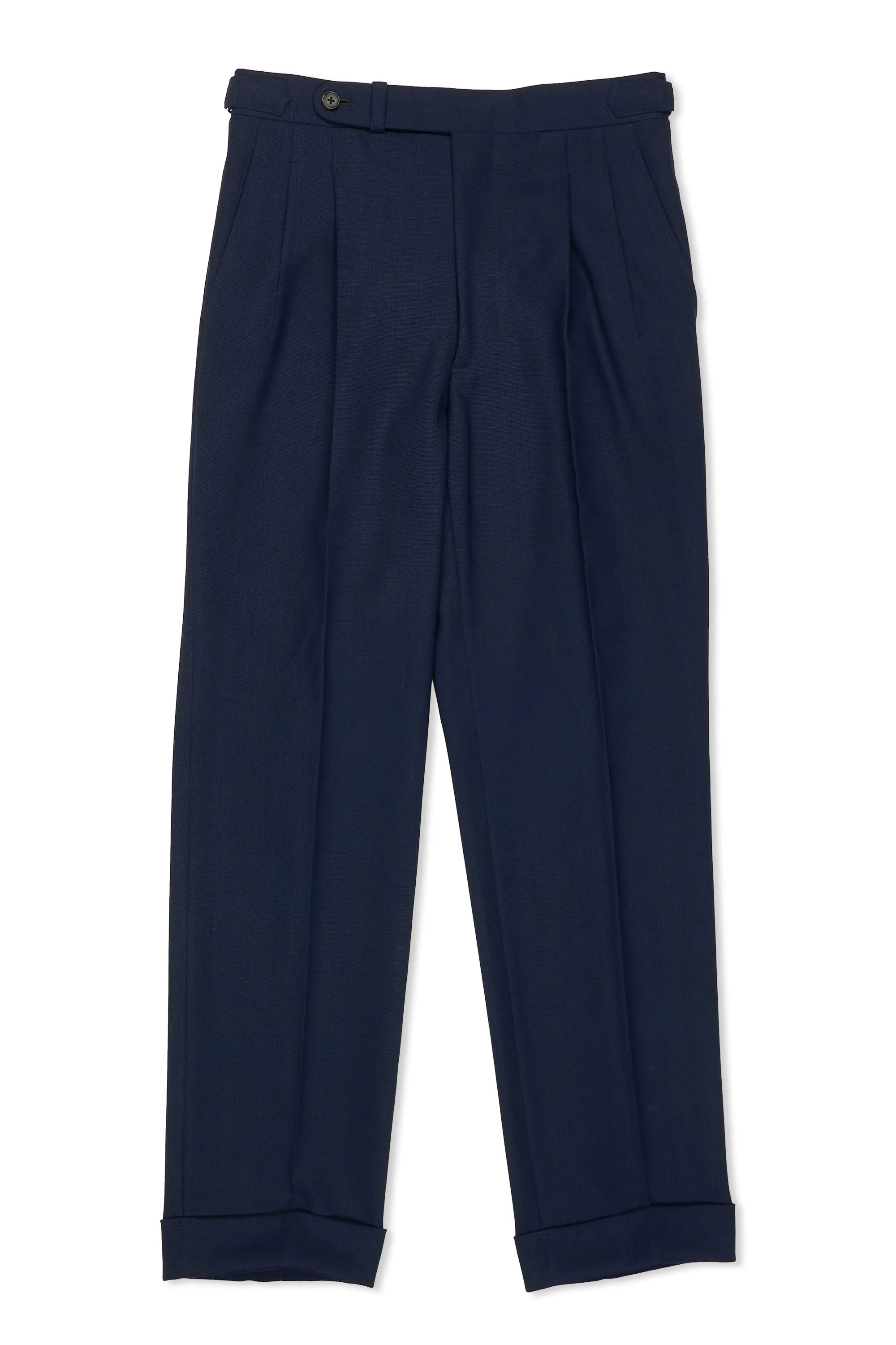 B&Tailor Navy 6ply Wool Three Piece Suit Bespoke
