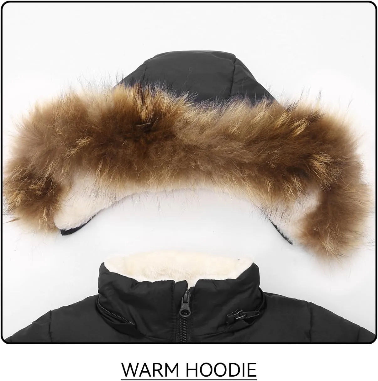 Boys Winter Coat Waterproof Fleece Jackets Hooded Outerwear Snow Thicken Clothes