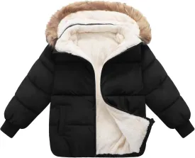 Boys Winter Coat Waterproof Fleece Jackets Hooded Outerwear Snow Thicken Clothes