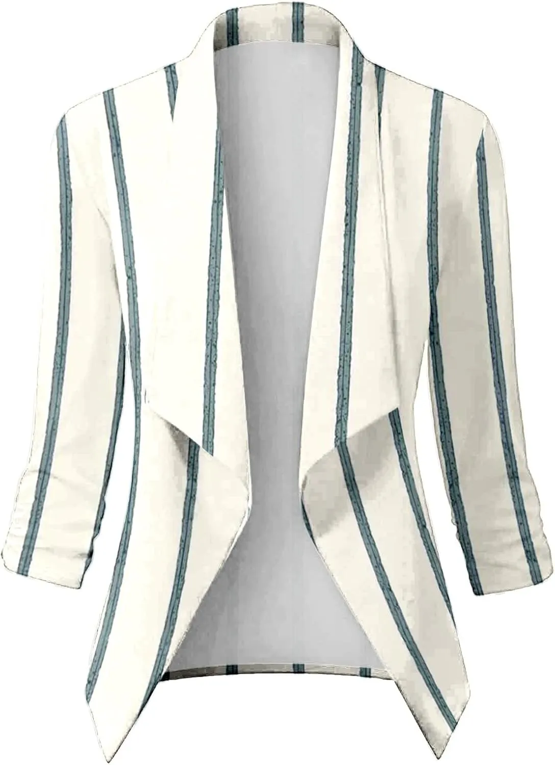 Casual Blazer Jacket Women Trendy Long Sleeve Open Front Work Office Blazers 2024 Lapel Button Business Jacket Coats
