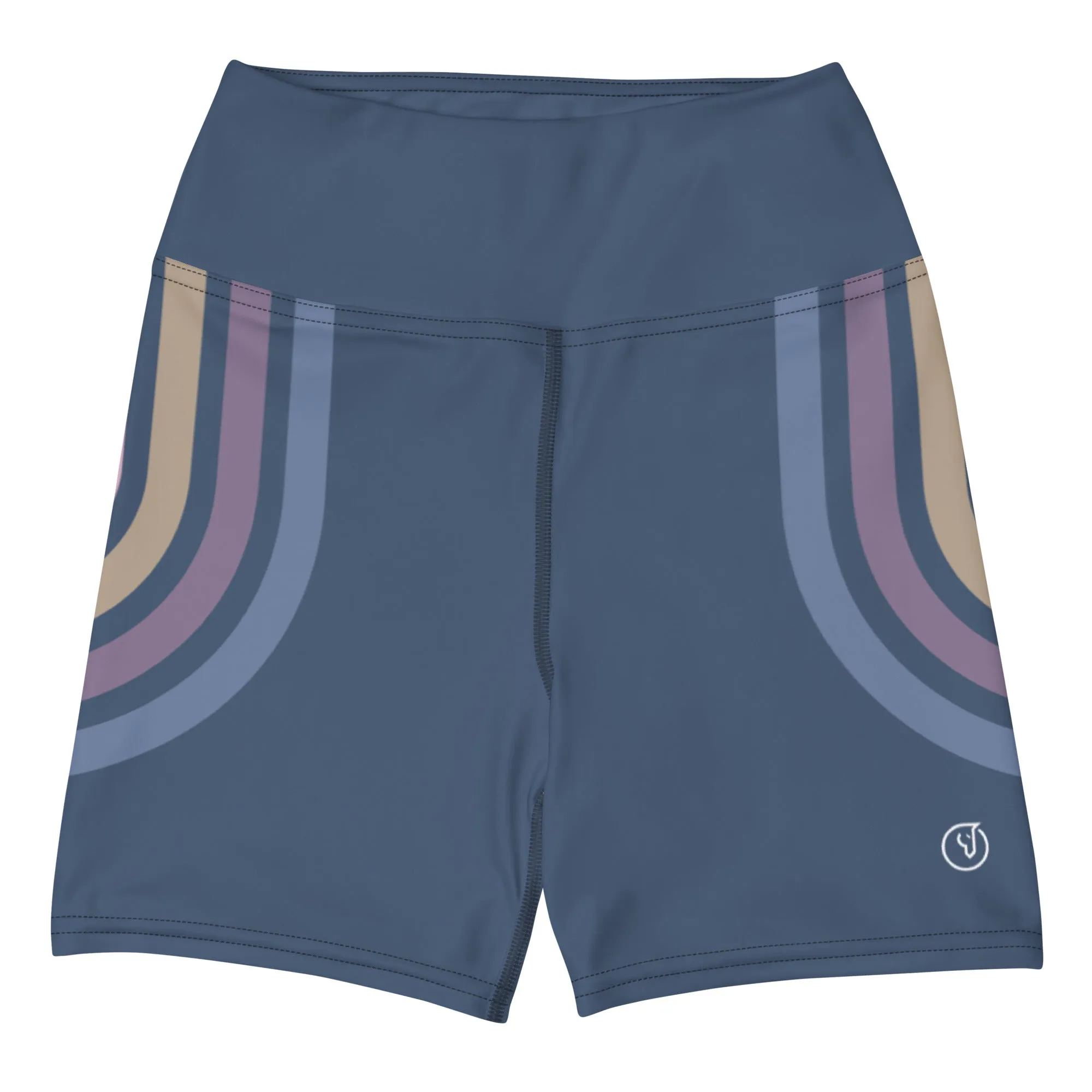 Humble Sportswear™ Blue Stripe Spandex Shorts