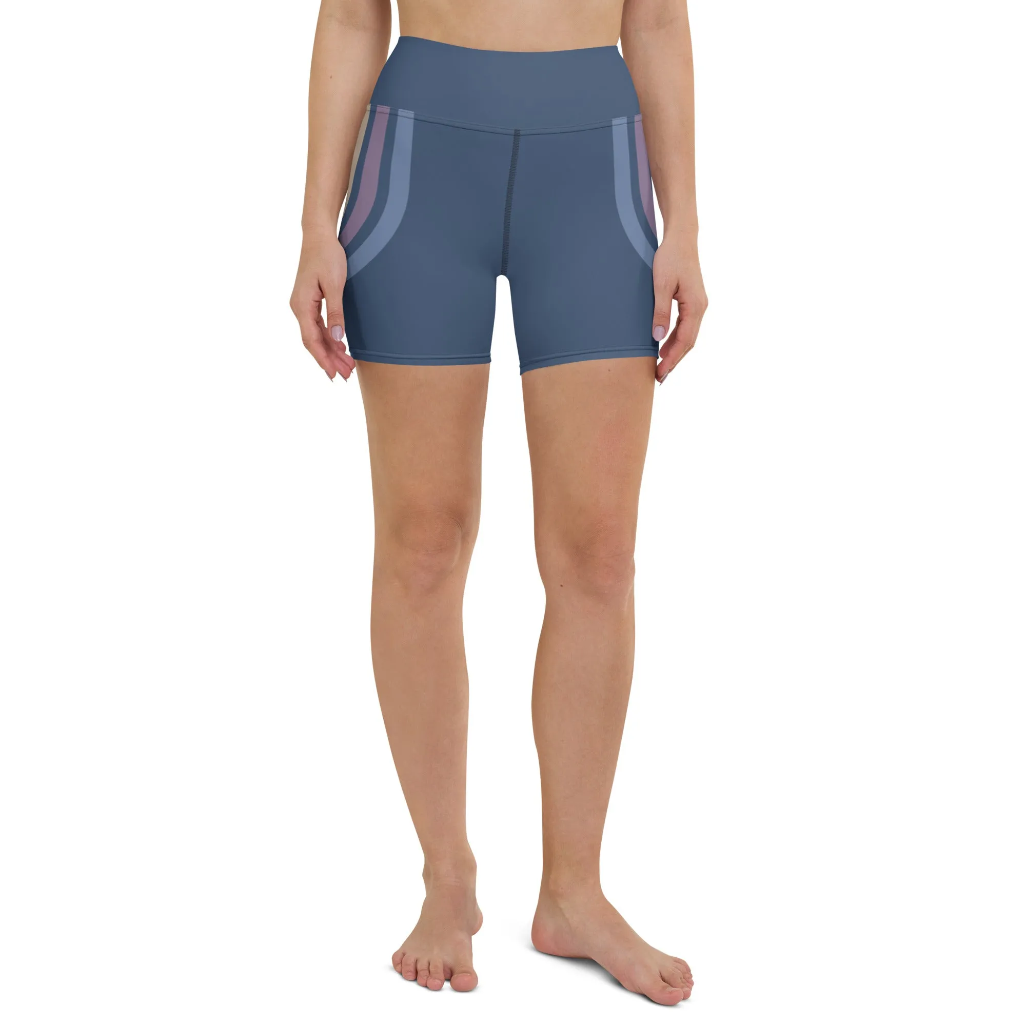 Humble Sportswear™ Blue Stripe Spandex Shorts