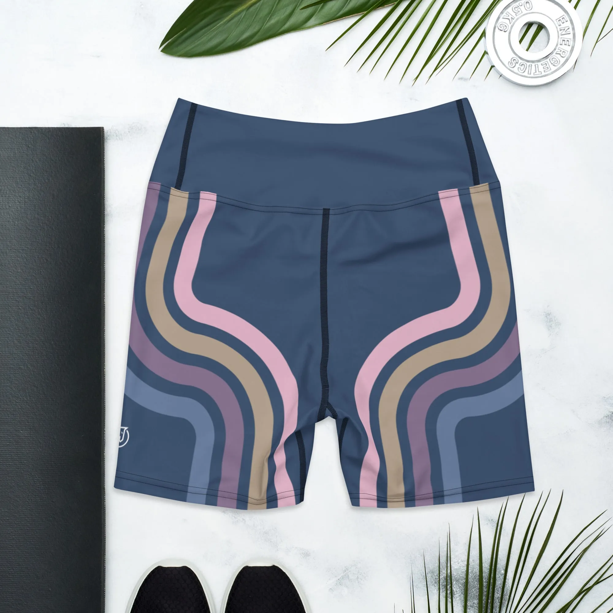 Humble Sportswear™ Blue Stripe Spandex Shorts