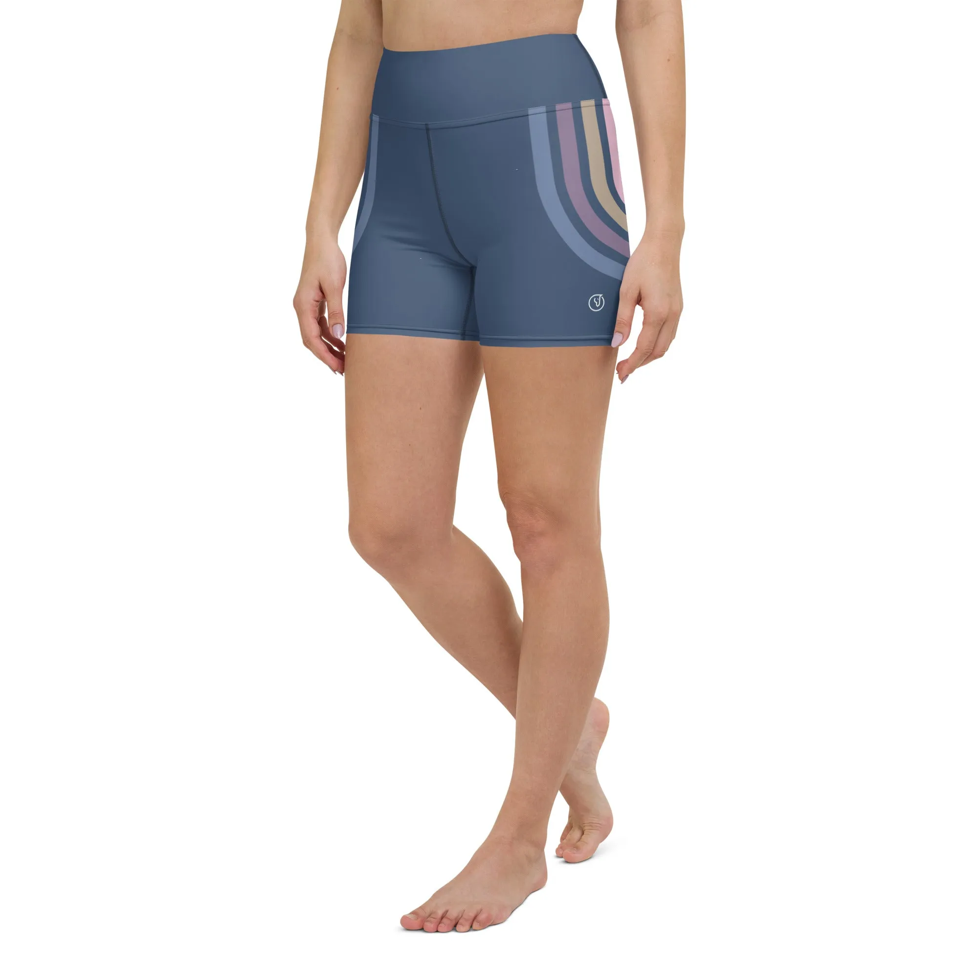 Humble Sportswear™ Blue Stripe Spandex Shorts
