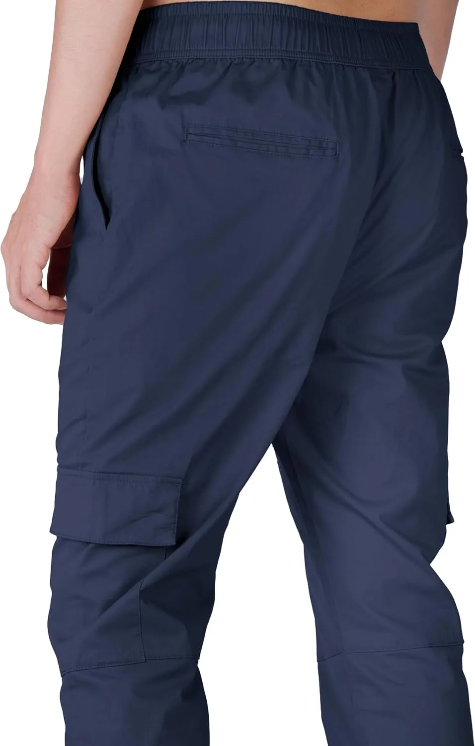 ITALYMORN Khaki Cargo Joggers for Men Elastic Ankle and Waist Casual Chino Hiking Pants Summer