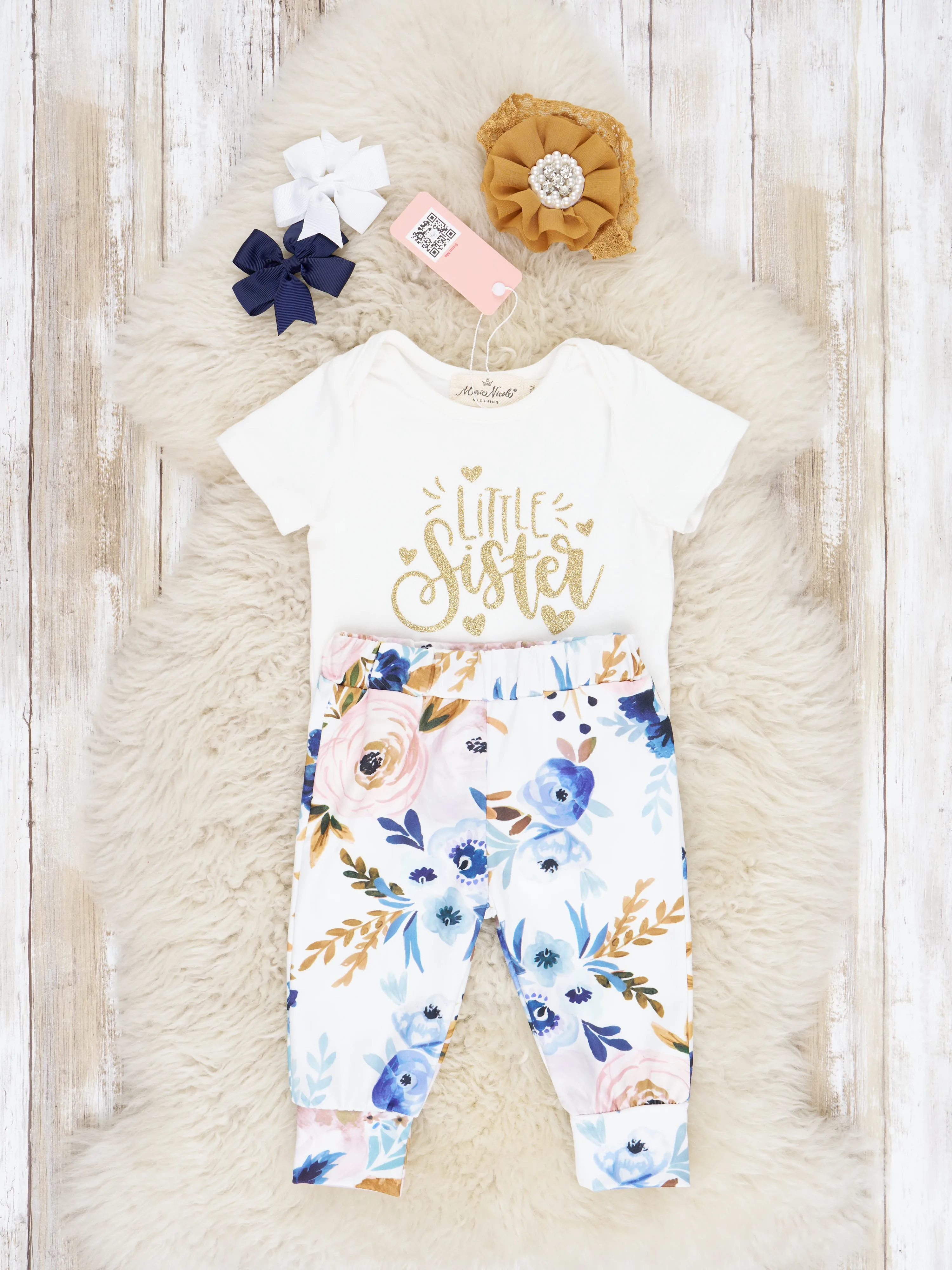 "Little Sister" Floral Jogger Outfit