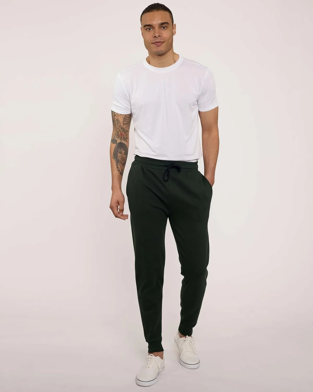 Real Essentials 3 Pack: Men's Tech Fleece Ultra-Soft Jogger Athletic Sweatpants with Pockets (Available in Big & Tall)