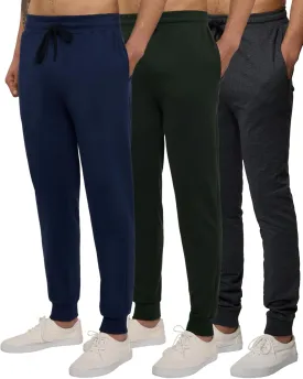 Real Essentials 3 Pack: Men's Tech Fleece Ultra-Soft Jogger Athletic Sweatpants with Pockets (Available in Big & Tall)
