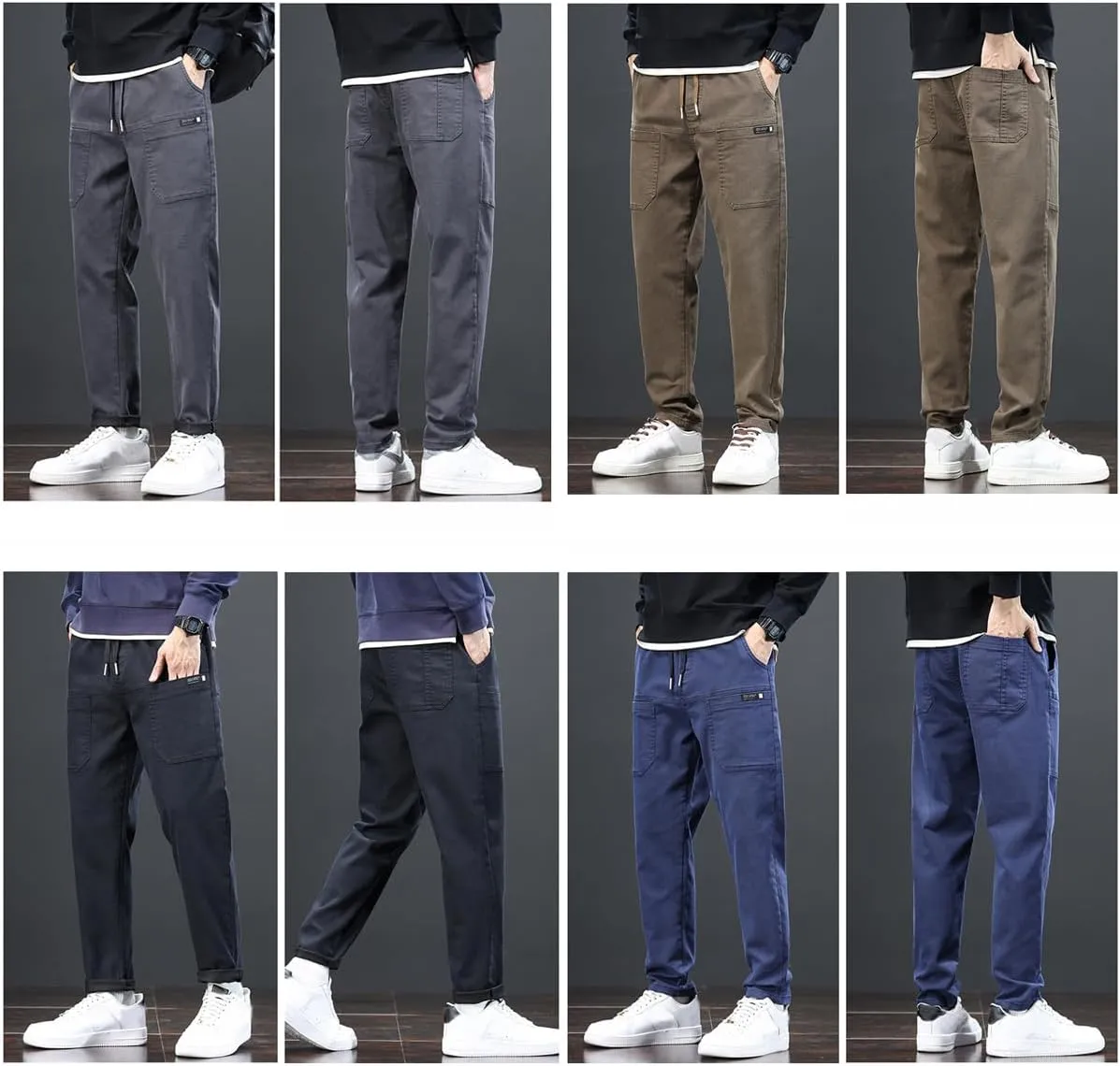 Sirmale Multipants - High Stretch Multi-Pocket Durable Cargo Pants,Mencomfy Mens Breathable Comfy Hiking Cargo Pants