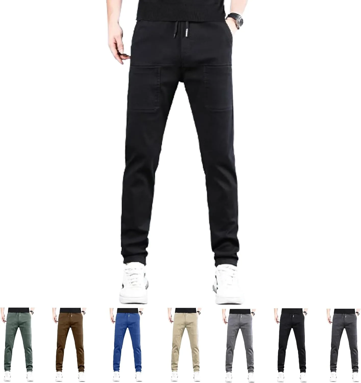 Sirmale Multipants - High Stretch Multi-Pocket Durable Cargo Pants,Mencomfy Mens Breathable Comfy Hiking Cargo Pants
