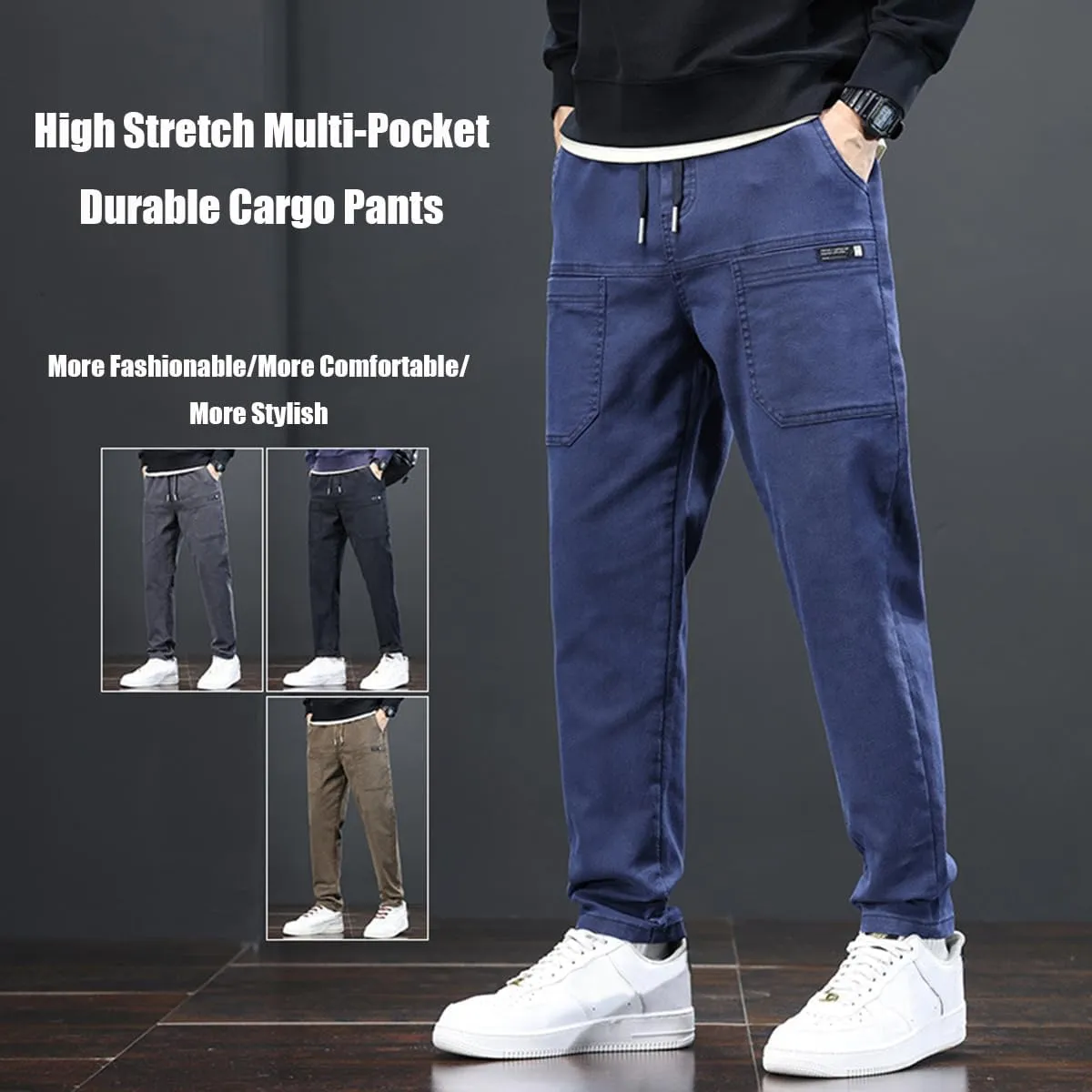 Sirmale Multipants - High Stretch Multi-Pocket Durable Cargo Pants,Mencomfy Mens Breathable Comfy Hiking Cargo Pants