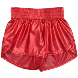 Steph Shorts Metallic- Red