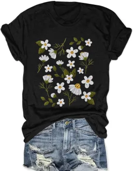 Sunflower Shirts for Women Faith Graphic Tees Short Sleeve Loose Fit Butterfly Teen Girls T Shirt Summer Tops
