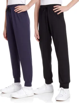 Sweet Hearts Girls' Fleece Sweatpants - 2 Pack Super Soft Athletic Performance Jogger Pants: Made in USA (7-16)
