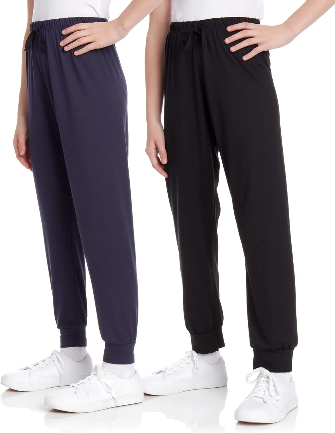 Sweet Hearts Girls' Fleece Sweatpants - 2 Pack Super Soft Athletic Performance Jogger Pants: Made in USA (7-16)