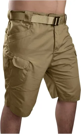 Tactical Shorts for Men Flex Waist Relaxed Fit Work Cargo Shorts Waterproof Hunting Fishing Shorts with Pockets