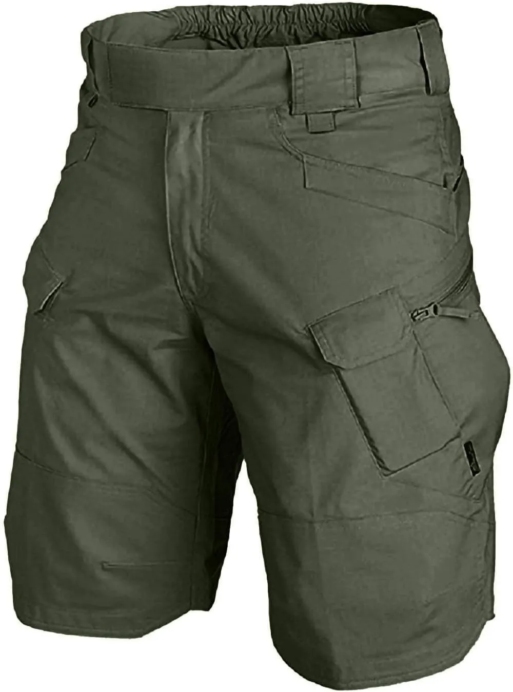 Tactical Shorts for Men Flex Waist Relaxed Fit Work Cargo Shorts Waterproof Hunting Fishing Shorts with Pockets