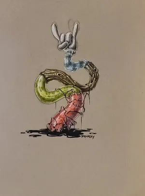 What Lies Beneath Original Colored Pencil Drawing by Brandon Sopinsky