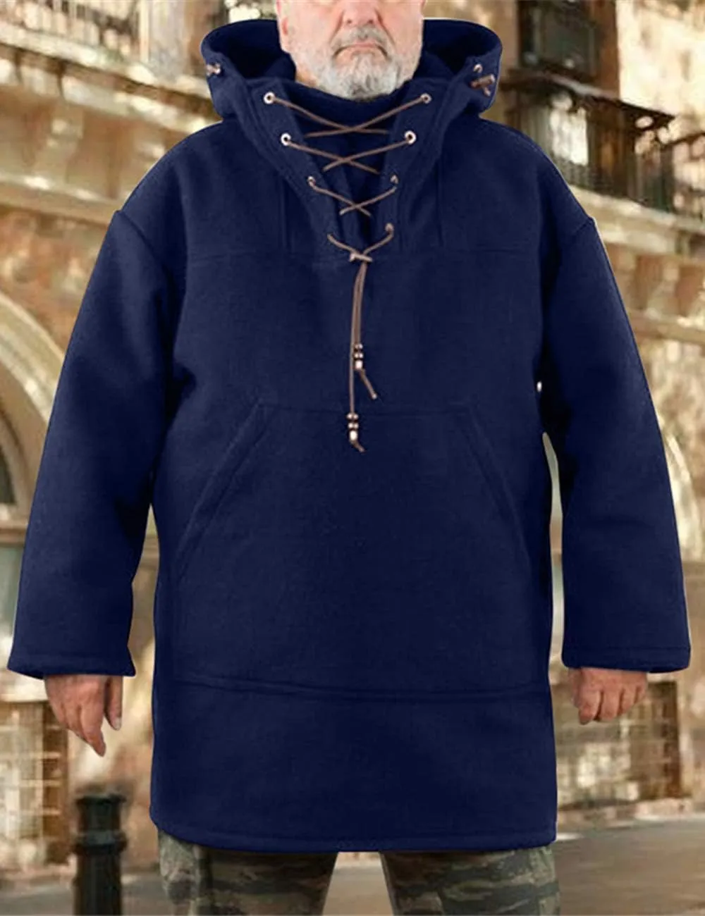Winter Men's Leisure Jacket, Men's Wool Heavy Coat, Hooded Sweatshirt S-5XL